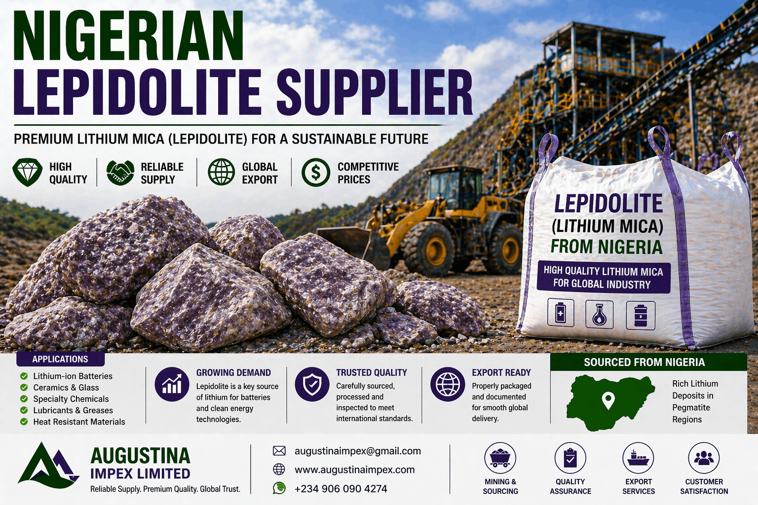 nigerian lepidolite supplier