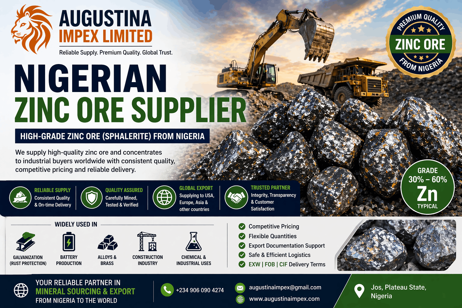 nigerian zinc ore supplier