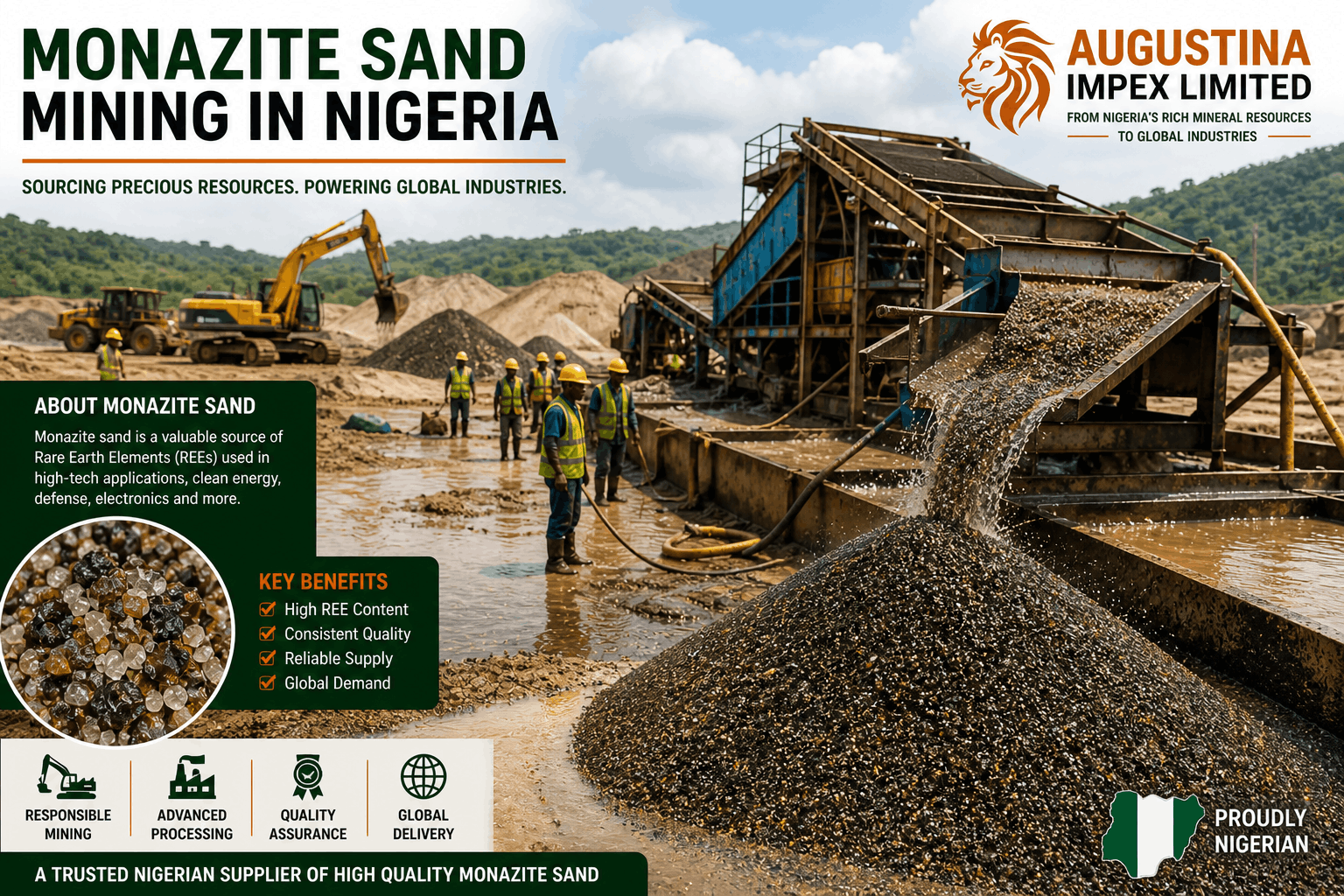 Nigerian monazite sand supplier