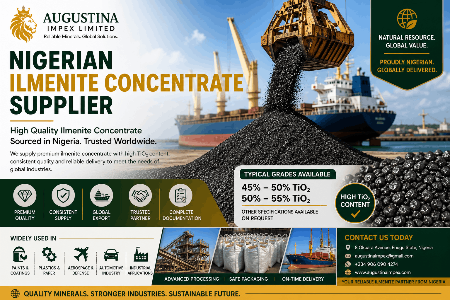 nigerian ilmenite concentrate supplier