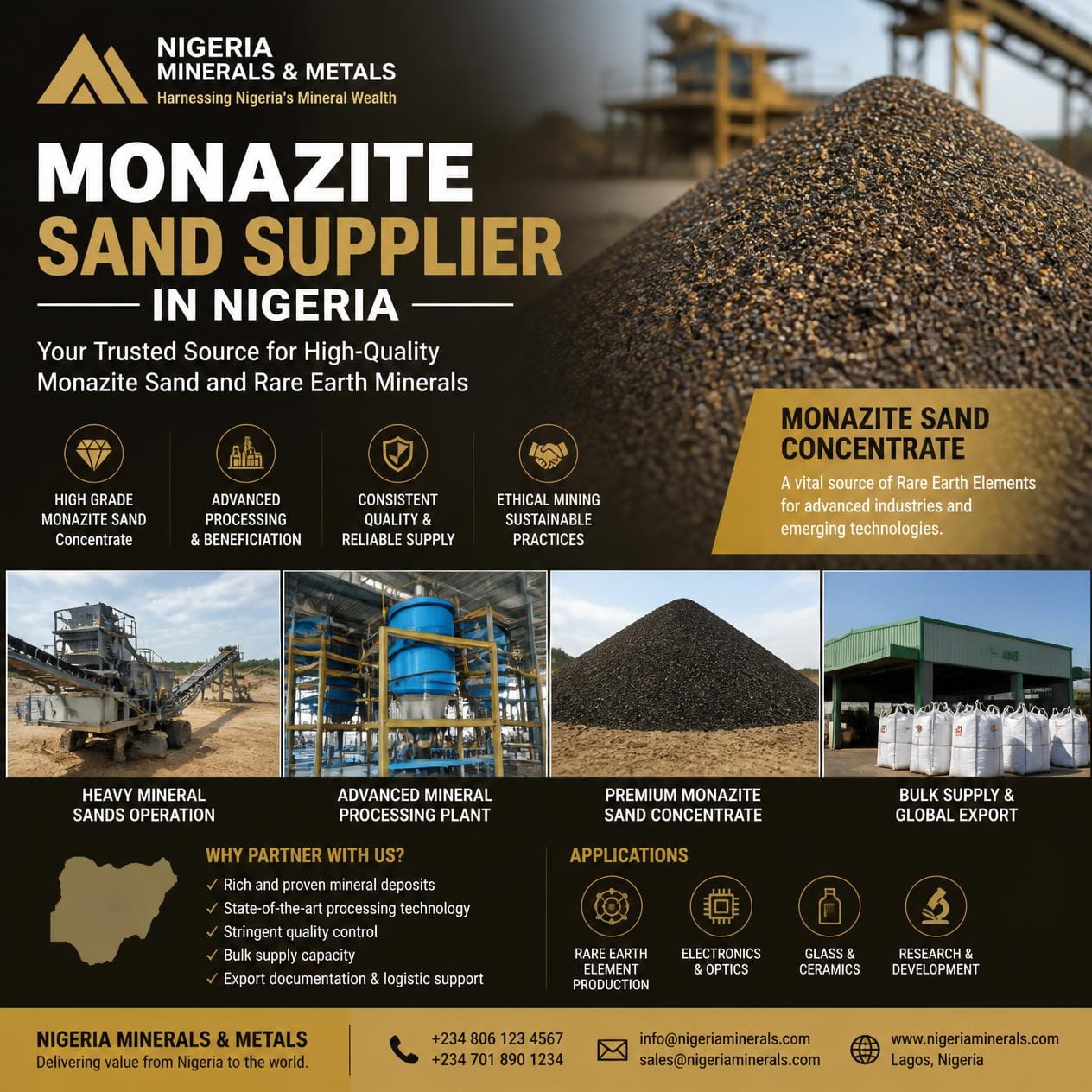 monazite sand supplier in nigeria