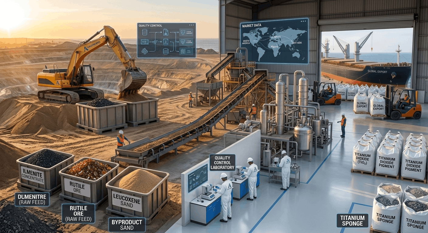 How Titanium Dioxide Is Produced from Ilmenite and Rutile