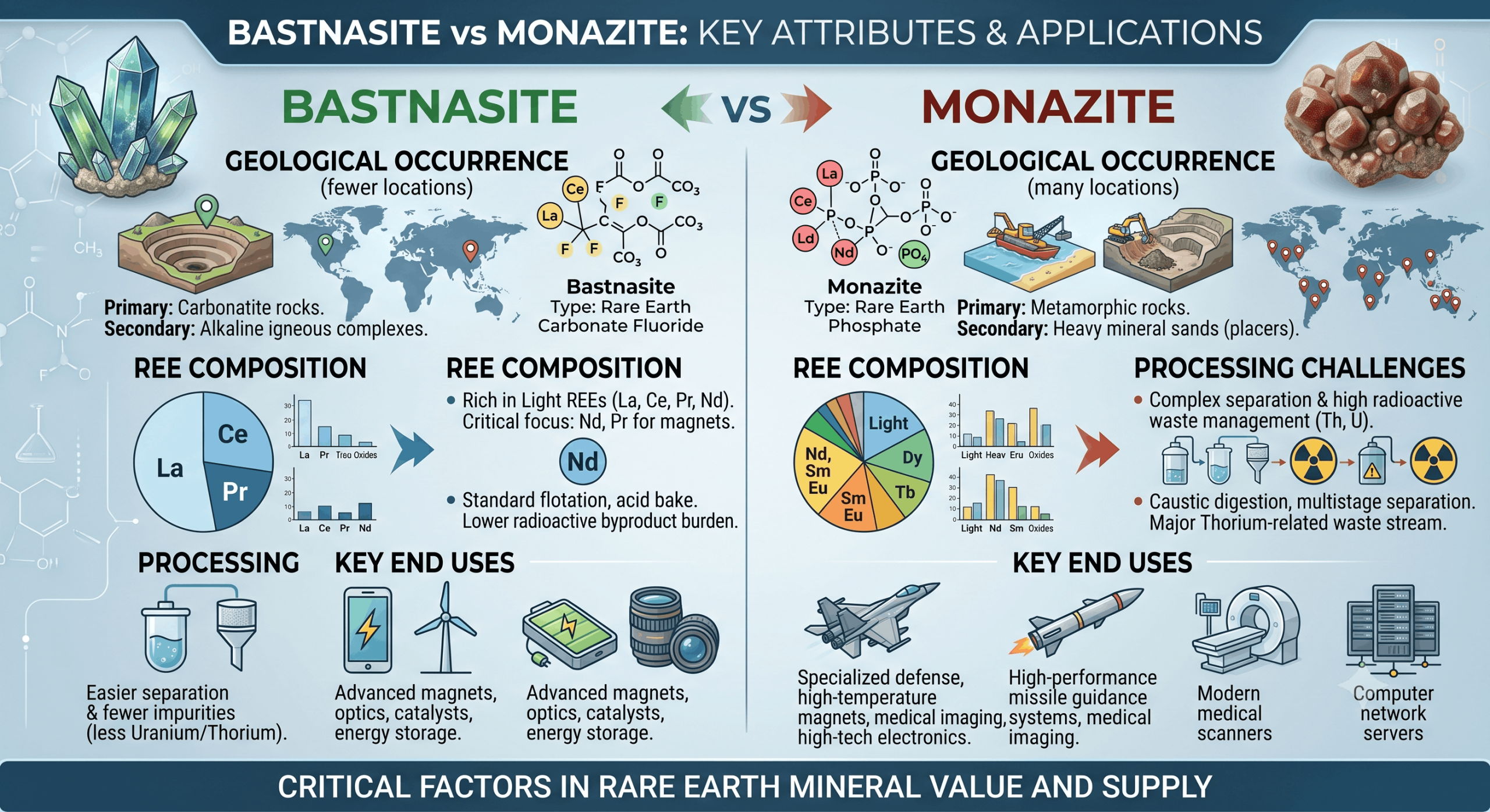 Bastnasite vs Monazite: Understanding the Differences