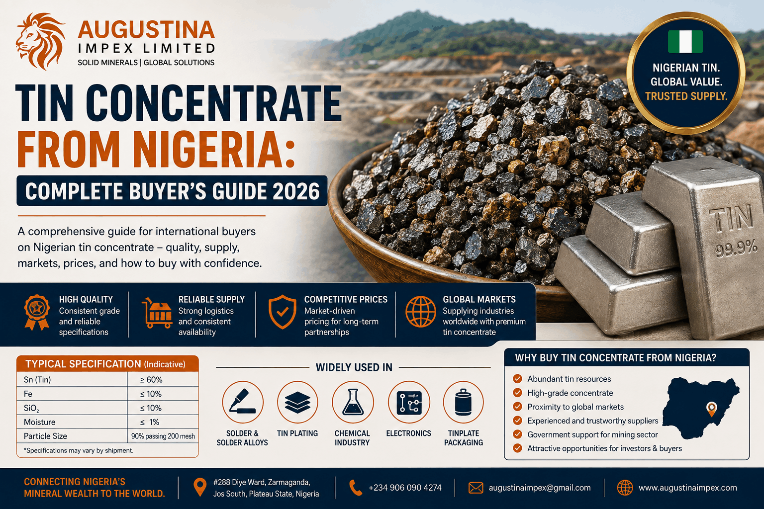 Tin Concentrate from Nigeria: Complete Buyer’s Guide 2026