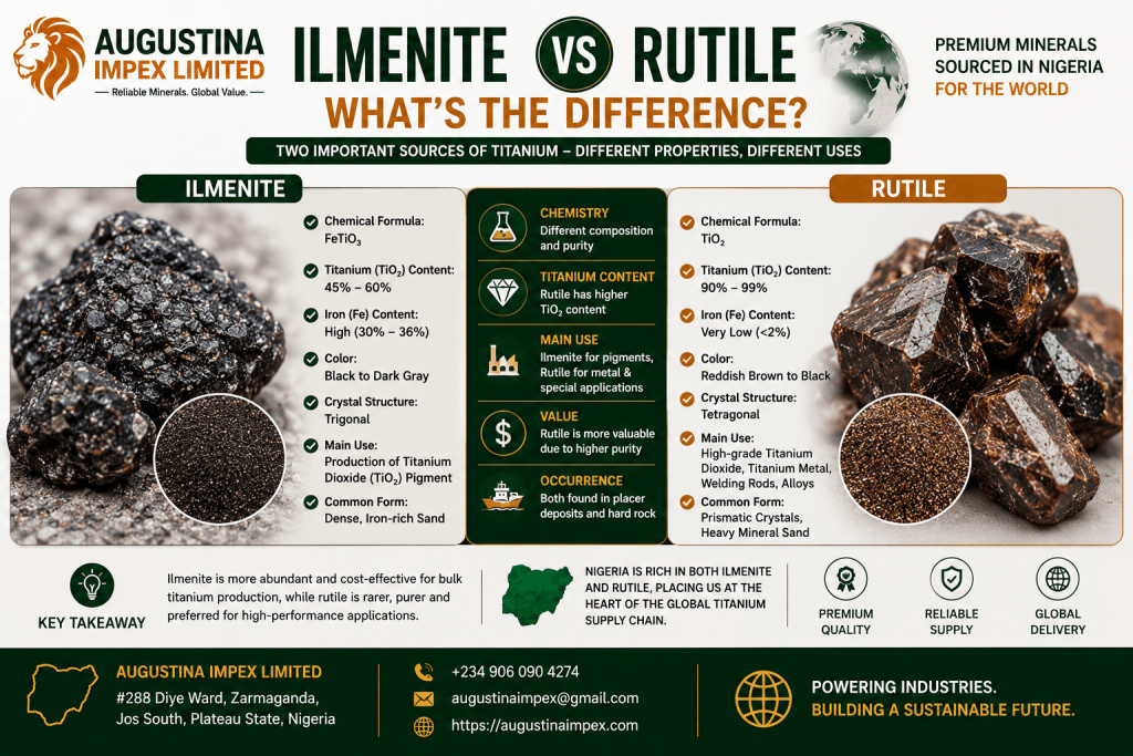 Ilmenite vs Rutile: What's the Difference?